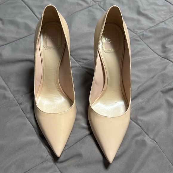 Christian Dior Elegant Essence Pointed Toe Nude Stiletto Heels Size 41 - Picture 2 of 12